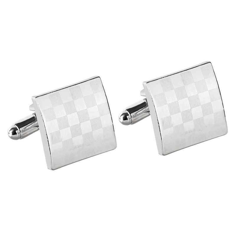 Hot selling fashionable men's French business shirt with laser plaid cufflinks and sleeve studs_ipsvogv.com