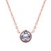 Unisex hot selling jewelry, simple round small pendant necklace, popular zircon rose gold plated jewelry_ipsvogv.com