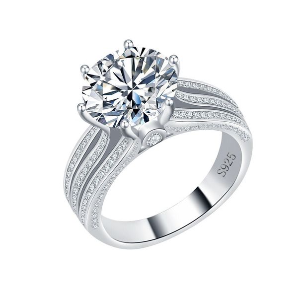 10 Carat Moissanite Female Ring High End Precision Version Silver Moissanite Crescent Eye Ring_ipsvogv.com