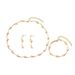 Minimally designed water droplet women's necklace jewelry set, versatile earrings, niche adjustable bracelet accessories_ipsvogv.com