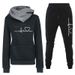 Women's Clothing Women's sweater suit, hoodie, two piece set, electrocardiogram, love map, trendy new style, women's trousers, long sleeves_ipsvogv.com