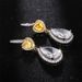 Cao Shi Earrings for Women with Two Color Plating and Micro Set AAA Zircon Stone Fashion Versatile Bridal Earrings_ipsvogv.com