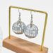 Disco Earrings Pink Cowboy Hat Laser Ball Disco Punk Accessories Female Jewelry_ipsvogv.com