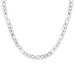 Jinshihu Jewelry Electroplated Silver Fashion Jewelry Men's 8MM Flat 3:1 Necklace N018_ipsvogv.com