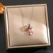 Small Niche Design, Light Luxury, Pink Diamond, Heart-shaped Tassel, Collarbone Chain, Sweet Cool Style, Exquisite_ipsvogv.com
