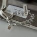 S Pure Silver White Crystal Square Bead For Women, Korean Ins, High-end And Niche Design, Elastic Rope Bracelet_ipsvogv.com
