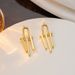 Trendy titanium steel material, genuine gold plated tassel earrings, light luxury, cold and indifferent style earrings,_ipsvogv.com