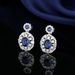 Bridal Dress With Zircon Inlaid Blue Matching Jewelry Ring Necklace Earring Set_ipsvogv.com