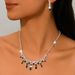 Women’s Jewelry Set Fashion Fashion Temperament Exquisite High End Light Luxury Blue Crystal Rhinestone Necklace Earrings Set Dress Accessories Bride_ipsvogv.com