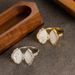 Ins Style Exquisite Diamond Inlaid Mother Of Pearl Bow Ring With Open Mouth, Adjustable Chubby Hand, Simple And High-end_ipsvogv.com