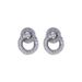 Zircon micro setting geometric Double Round Earrings temperament simple super flash Earrings Fashion Circle Earrings women e5609_ipsvogv.com