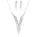 European & American Bridal Jewelry Set - Rhinestone Claw Necklace & Earrings (2-Piece Wedding Jewelry, Elegant Chain Design)_ipsvogv.com