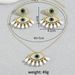 American exaggerated personality, light luxury fashion set, personalized devil's eye earring accessory, long necklace_ipsvogv.com
