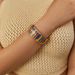 New Creative Jewelry Simple And Versatile Women's Wide Colorful Drip Oil Fashion Metal Bracelet_ipsvogv.com