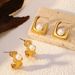 Women’s Jewelry Set Fashion Stainless Steel Earrings For Girls Atmosphere High End Vacuum Plating Gold Leaf Design Earrings_ipsvogv.com