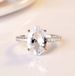 New 3 Carat Pigeon Egg Moissanite Four Claw High End White Copper Ring Wedding Proposal Birthday Gift For Women_ipsvogv.com