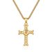 Celtic knot hollow titanium steel cross necklace neutral style men and women wear eternal knot pendant_ipsvogv.com