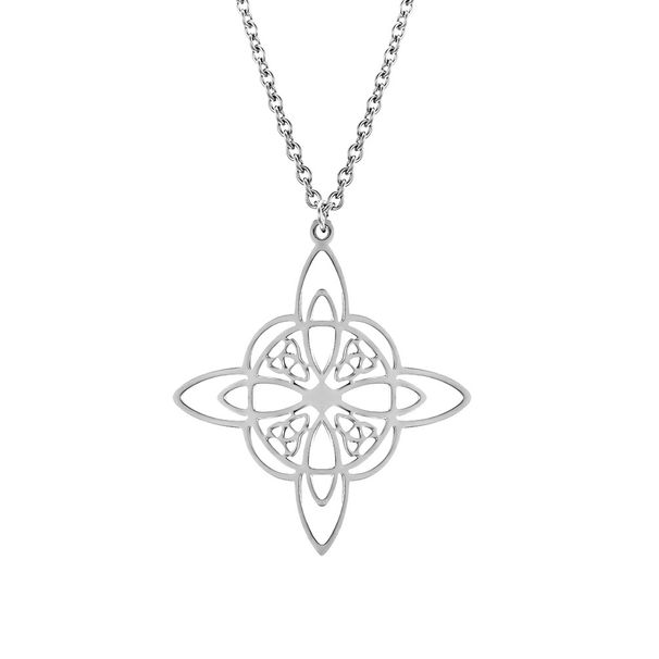 Nordic Celtic Eternal Triangle Knot Neutral Style Titanium Steel Necklace Simple Genderless Niche Art Pendant_ipsvogv.com