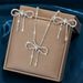 Women’s Jewelry Set Fashion Super Flash Claw Chain Full Diamond Bow Necklace Exaggerated Accessories Female Trendy Banquet Bridal Jewelry_ipsvogv.com