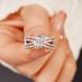 Cao Shi, Ou Han, Sweet Zircon Inlaid Multi Layer Fashionable, Exquisite, Elegant Single Ring, Bow Jewelry_ipsvogv.com