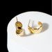 Earrings Sterling Silver Gold Plated Rhombic Earrings Niche Minimalist Versatile Retro Elegant Korean Style Women's High-end Jewelry_ipsvogv.com