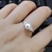 S925 Silver Women's Pearl Ring 6 7mm Round Bright Natural Freshwater Pearl Ring_ipsvogv.com