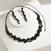 Pinduoduo Hot Selling Rhinestone Earrings Jewelry Set Wedding Photography Accessories Necklace_ipsvogv.com