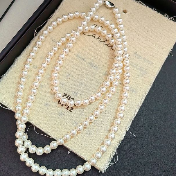 Women's Jewelry Pearl Necklace Light Luxury Niche High End Autumn And Winter Long Multi Layered Sweater Chain Cheongsam Accessories Neck Chain_ipsvogv.com