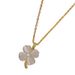 Internet Celebrity Style Titanium Steel Necklace, Women's Cat Eye Stone, Four Leaf Clover Pendant, Niche And Versatile,_ipsvogv.com