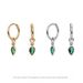 Hot Selling Pure Silver Simple Temperament Small Fresh Ear Buckle Elegant High-end Korean Green Zircon Earrings_ipsvogv.com