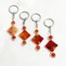 Natural Stone Square Agate Key Chain Pendant Bag Pendant Accessories_ipsvogv.com