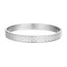 Diamond Pattern Titanium Steel Personality Open Bracelet Fashion Stainless Steel Bracelet Men's Retro Trend Frosted Bracelet_ipsvogv.com