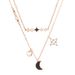 High Quality Double Layer Star And Moon Necklace Female Element Crystal Star Moon Clavicle Chain_ipsvogv.com