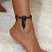 Unisex Popular Style Sexy Fashion Accessories Inlaid With Rhinestones Full Diamond Heart Tassel Anklet For Women_ipsvogv.com
