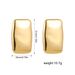 Women’s Jewelry Set Fashion Fashion Simple Gold Plated Stainless Steel Concave And Convex Square Earrings Atmospheric Antique Square Earrings_ipsvogv.com