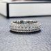 Sanjie's New Minimalist Ring With Three Rows Of Diamond Inlaid Jewelry, Fashionable Bridal Princess Ring, Women's_ipsvogv.com