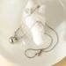 Sterg Sier Ball Electroplated Rhodium Plated Women's Niche All-Match Light Design Clavicle Chain Necklace_ipsvogv.com