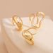 Cold Wind Metal Smooth Water Drop Open With Irregular Ring Design Set_ipsvogv.com