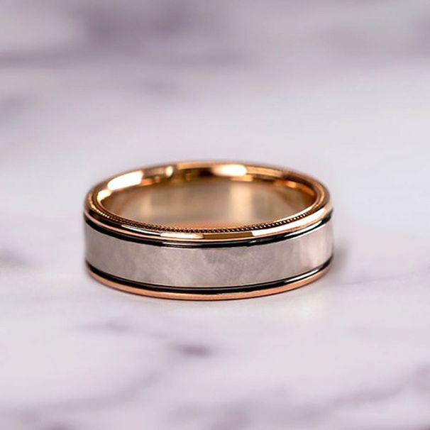 Cao Shi's hot selling three piece ring set Rose gold color separated shining zircon ring women's luxury engagement ring_ipsvogv.com