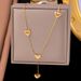 Fashionable Stainless Flower Starfish Heart Tassel Pendant Necklace, Fashionable Titanium Steel Non Fading Four Leaf_ipsvogv.com