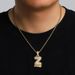 New Copper Set Zircon Full Diamond 26 Large Letter Necklace, Personalized Hip Hop Fashion Accessories For Trendy People_ipsvogv.com