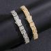 Men’s Jewelry Set Fashion Hip Hop Byzantine Bracelet Micro Inlaid Zircon Chain Three Dimensional Men's Personality Trend Niche Bracelet_ipsvogv.com