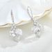 Retro old leaf earrings S925 silver female zircon ear hook ear jewelry jewelry silver jewelry_ipsvogv.com