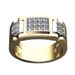 electroplated Color Preserving Rectangular Large For Men, Luxurious Full Diamond Men's Ring_ipsvogv.com