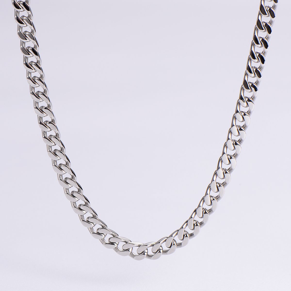 Men's Jewelry Hip Hop Jewelry Stainless Steel Polished Four Sided Grinding Necklace Cuban Chain Necklace_ipsvogv.com
