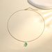 Light Luxury French Circular Necklace Women, Niche Design, Emerald Pendant, Collarbone Chain For Women_ipsvogv.com