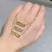 Designer Mesika Jewelry High Version V Golden Sliding Three Dia Medium-sized Necklace For Women With Dynamic Hollow Out_ipsvogv.com