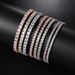 Unisex single row square zircon bracelet for women with full diamonds, adjustable pull out tennis bracelet jewelry_ipsvogv.com