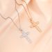 Titanium Steel Necklace, Madonna Cross Pendant, Personalized And Versatile, High-end Collarbone Chain Accessory_ipsvogv.com