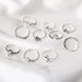 Instagram New Alloy Turtle Cross Leaf 8-Character Ten Piece Set Ring For Women_ipsvogv.com